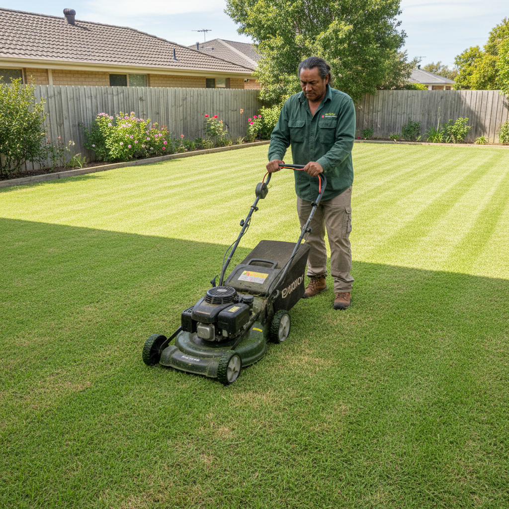 Tidy and safe garden area outside a home